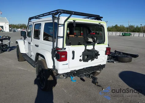 2023 Jeep Wrangler 4Xe Sahara 4X4 из США, поврежденный, VIN 1C4JJXP66PW525480